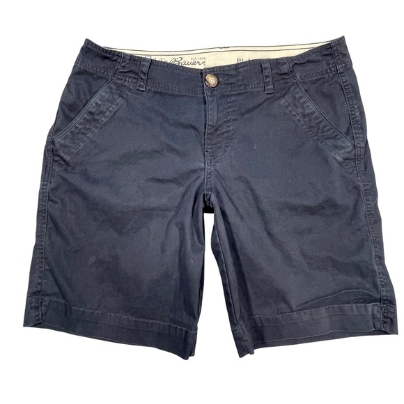Eddie Bauer Pants - Eddie Bauer Navy Blue Blakely Chino Shorts Women Size 8 Petite